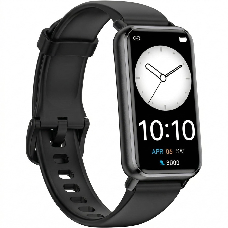Long Battery Pedometer Watch 14 Days Battery Life, Slim Design No App/Phone Required Fitness Tracker, 50 Meters Waterproof Smart Watch, Heart Rate & Blood Oxygen Monitor Step Counter for Men Women